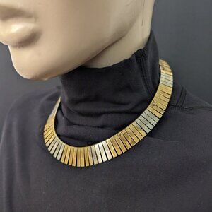 Lady Remington Gold Silver Tone Choker Necklace